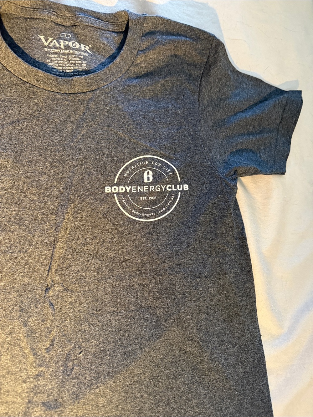 Body Energy Club Vapor Heathered Navy Tee - Picture 2 of 5